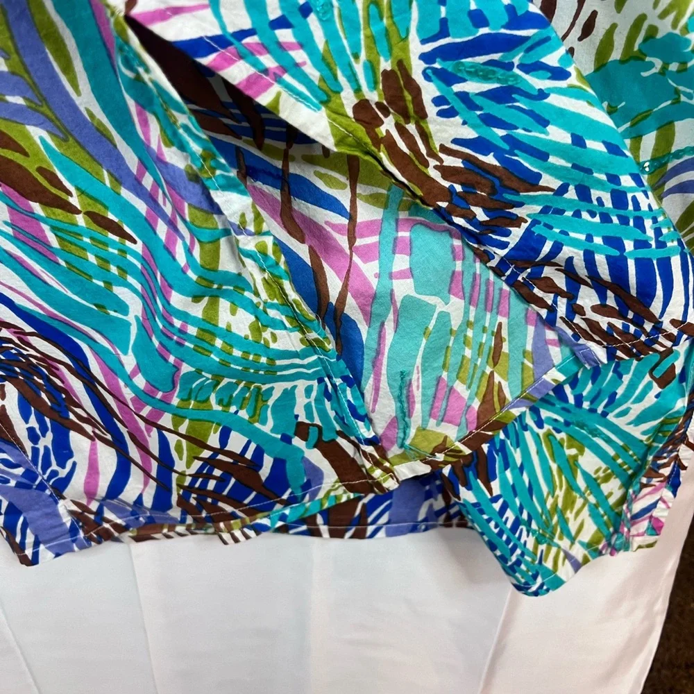 Life-Style Women Floral Print 3/4‎ Sleeve RN#94153 Sz 1x Made In India - Picture 4 of 12